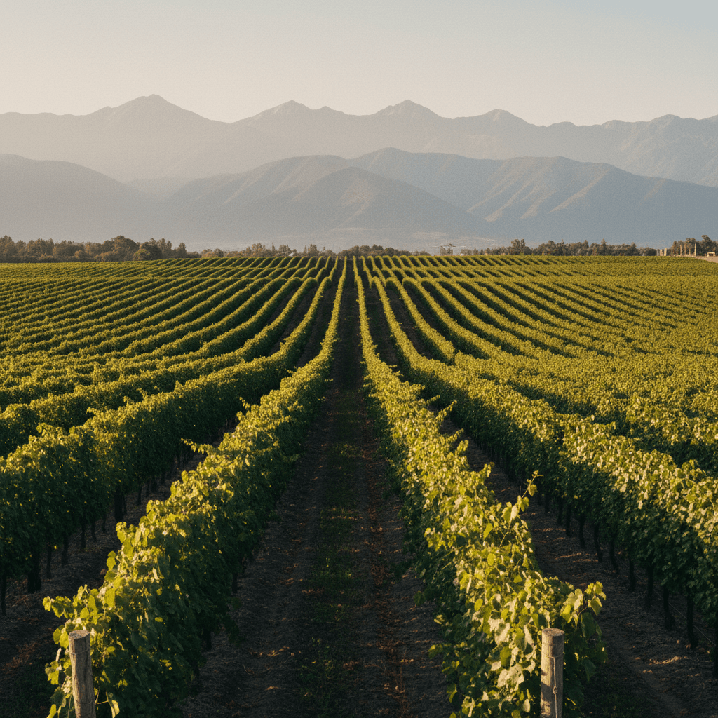 Cabernet sauvignon vineyard in the Maipo Valley